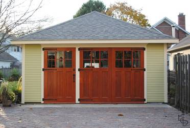 3 door set of Olympic style 6 lite carriage doors.